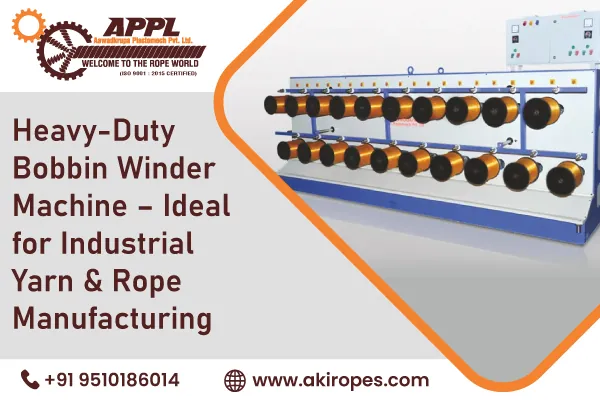 Heavy-Duty Bobbin Winder Machine – Ideal for Industrial Yarn & Rope Manufacturing